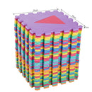 Tappeto Puzzle con Forme Geometriche 36 Tessere 31x31 cm Colorato 
