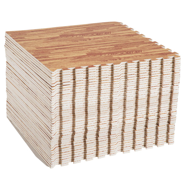 Tapis de puzzle en EVA effet bois foncé 42 pièces 61,5x61,5 cm acquista