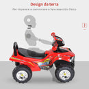 Quad Cavalcabile per Bambini Rosso 