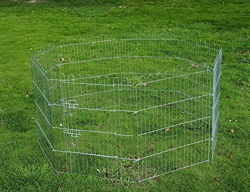 Recinto per Cani Gatti Cuccioli Roditori Recinzione Rete Gabbia 8 Pezzi 76x63 cm 