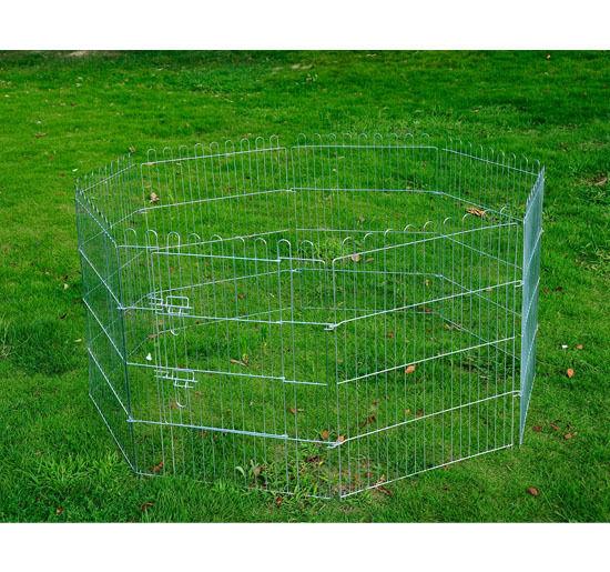 Recinto per Cani Gatti Cuccioli Roditori Recinzione Rete Gabbia 8 Pezzi 76x63 cm 