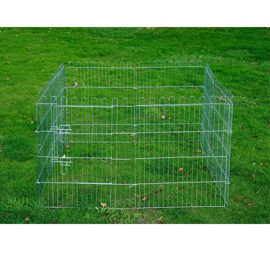 Recinto per Cani Gatti Cuccioli Roditori Recinzione Rete Gabbia 8 Pezzi 76x63 cm 