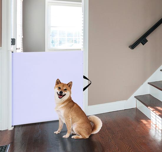 Cancelletto Barriera di Protezione Estensibile per Animali in textilene 115x82.5 cm 