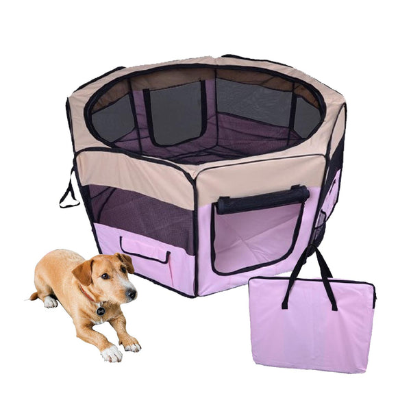 acquista Parc pour Animaux Chiens Chats Clôture pour Chiots Chenil 114x114x58 cm Rose