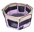Box per Animali Cani Gatto Recinzione per Cuccioli Cuccia 114x114x58 cm Rosa 