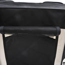 Box per Animali Domestici Pieghevole Nero e Crema 114x48x58 cm 