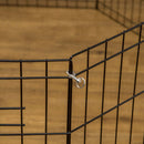 Recinto per Cani Gatti a Rete 8 Pezzi 76x61 cm Nero 