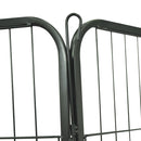 Recinto Recinzione per Cuccioli Cani 8pz 80x80 cm Nero 