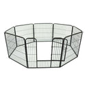 Recinto Recinzione per Cuccioli Cani 8pz 80x80 cm Nero 