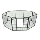 Recinto Recinzione per Cuccioli Cani 8pz 80x80 cm Nero 