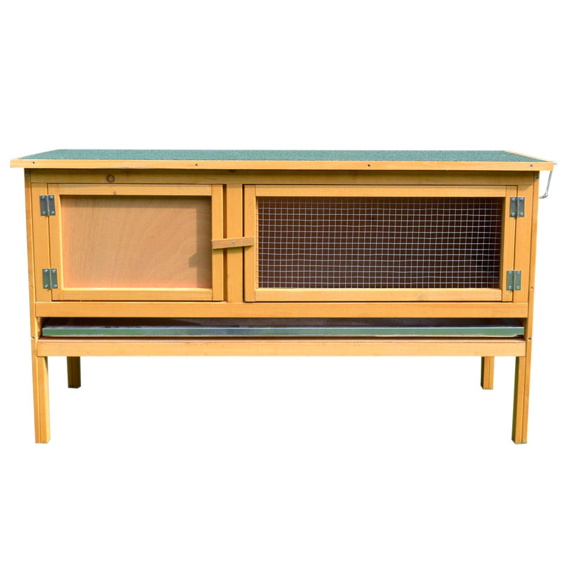 Conigliera Gabbia per Conigli Tetto Impermeabile e Vassoio Estrabile 115x44.3x65 cm 