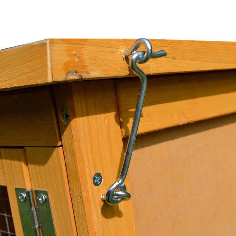 Conigliera Gabbia per Conigli Tetto Impermeabile e Vassoio Estrabile 115x44.3x65 cm 