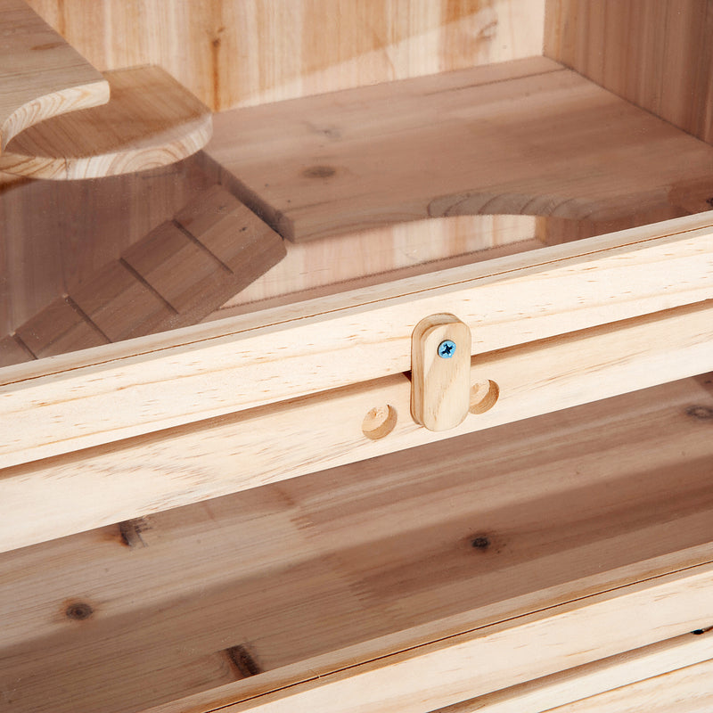 Gabbia per Roditori e Criceti a 4 Ripiani con Tetto Apribile in Legno 60x40x120 cm 