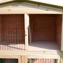 Conigliera da Giardino 2 Piani con Corsa e Zona Abitativa Impermeabile Legno 98x54x100 cm 