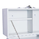 Armadietto per Medicinali da Muro con 2 Ripiani e un Vano Bianco 38x12x20 cm 