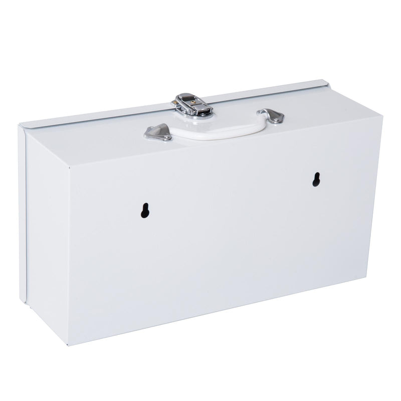 Armadietto per Medicinali da Muro con 2 Ripiani e un Vano Bianco 38x12x20 cm 