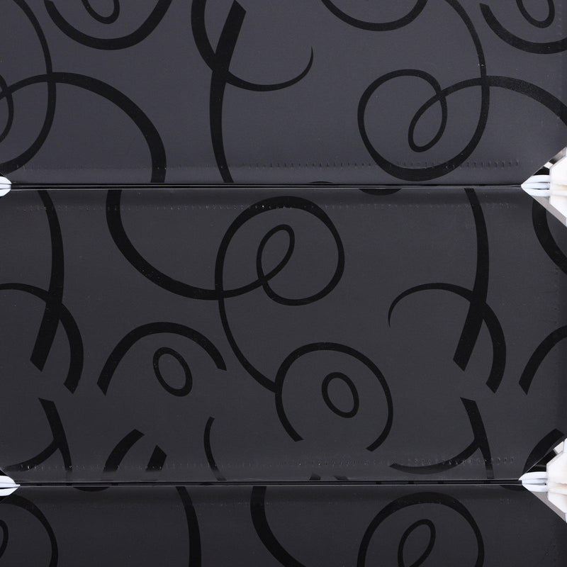 Scarpiera 32 Paia in Plastica e Metallo Bianca e Nera 95x37x160 cm 