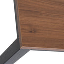 Scrivania da Ufficio in Legno e Struttura in Metallo Noce 120x60x74 cm 