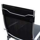 Sdraio Prendisole Relax Reclinabile Pieghevole in Metallo 137x63.5x100.5 cm Nero 