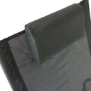 Sdraio Dondolo da Esterno Telaio in Acciaio Rivestimento in Textilene Nero 