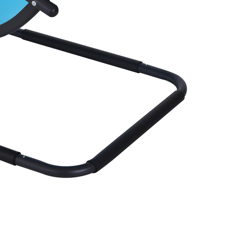 Sedia Sdraio da Giardino per Esterni Design Ergonomico Poggiatesta Rimovibile Azzurro 150x63x89 cm 