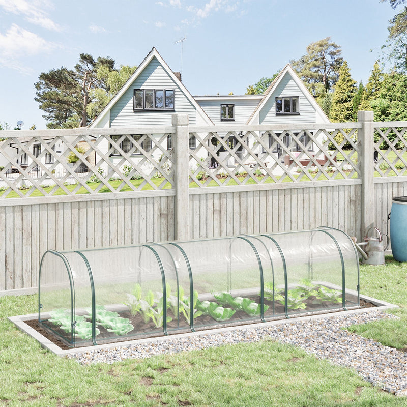 Serra da Giardino per Piante con 3 Porte in Acciaio e PVC 300x100x80 cm 