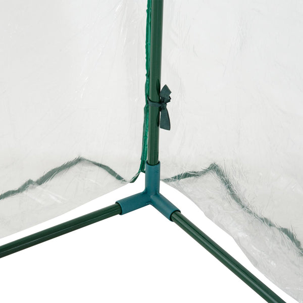 Serre tunnel en PVC avec 3 portes à enroulement en acier et PVC transparent 350x100x80 cm acquista