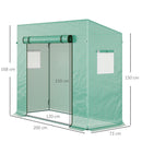 Serra da Giardino per Piante Pomodori 200x77x169 cm in PE Telaio in Acciaio 