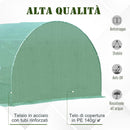 Serra da Giardino a Tunnel per Piante Verde 6x3x2m 