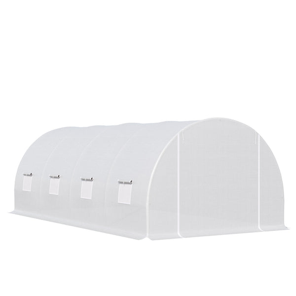 Serre Tunnel de Jardin pour Plantes en PE avec Tuyaux en Fer Blanc 600x300x200 cm online