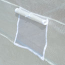 Serra da Giardino a Tunnel per Piante in PE con Tubi di Ferro Bianco 600x300x200 cm 