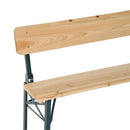 Set Birreria da Esterno Tavolo e 2 Panche con Schienale Pieghevoli in Legno di Abete 