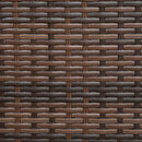 Set Salotto da Giardino in Rattan Sintetico 2 Divani e Tavolino Marrone 