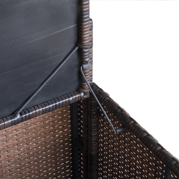 acquista Salon de jardin en rotin synthétique 2 canapés et 2 tables basses marron