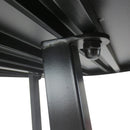 Set Tavolino e 2 Sedie da Giardino in Metallo Nero 