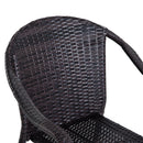 Set Tavolo e 6 Sedie da giardino in Rattan Sintetico Marrone 