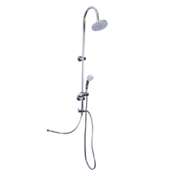 online Pommeau de douche coulissant en acier inoxydable avec buses autonettoyantes 103x31,5x15 cm