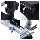 Deambulatore Pieghevole con Seduta Impugnatura e Freno in Alluminio 98x62x84-97 cm 