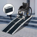 Rampa per Sedia a Rotelle in Alluminio Ripiegabile a Valigia 61x36x16 cm 