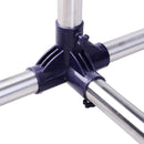 Stender Appendiabiti Larghezza e altezza regolabili con Ruote in Acciaio Inox 160x170 cm 