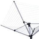Stendibiancheria Pieghevole a Ombrello da Esterno Altezza Regolabile in Alluminio 138x138x195 cm 