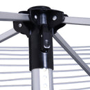 Stendibiancheria Pieghevole a Ombrello da Esterno Altezza Regolabile in Alluminio 138x138x195 cm 