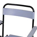 Sedia WC Pieghevole con Vaso Rimovibile per Anziani e Disabili in Tubi di Ferro e Plastica 52x50x75 cm 