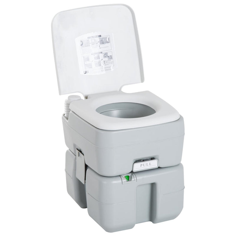 Toilette Wc Chimico Portatile 20L per Disabili e Anziani Camper Campeggio 41.5x36.5x42 cm 