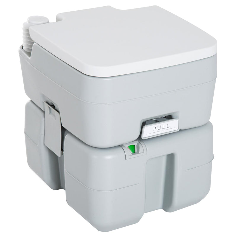 Toilette Wc Chimico Portatile 20L per Disabili e Anziani Camper Campeggio 41.5x36.5x42 cm 