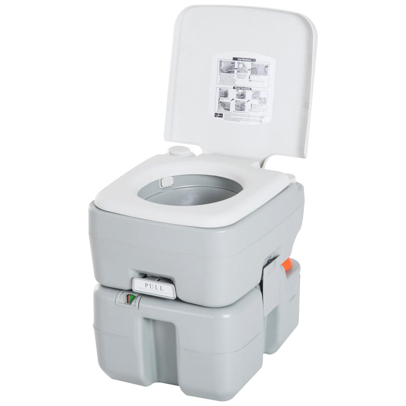 Toilette Wc Chimico Portatile 20L per Disabili e Anziani Camper Campeggio 41.5x36.5x42 cm 