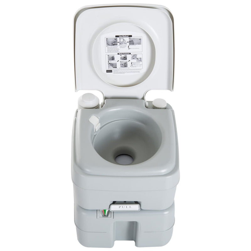 Toilette Wc Chimico Portatile 20L per Disabili e Anziani Camper Campeggio 41.5x36.5x42 cm 