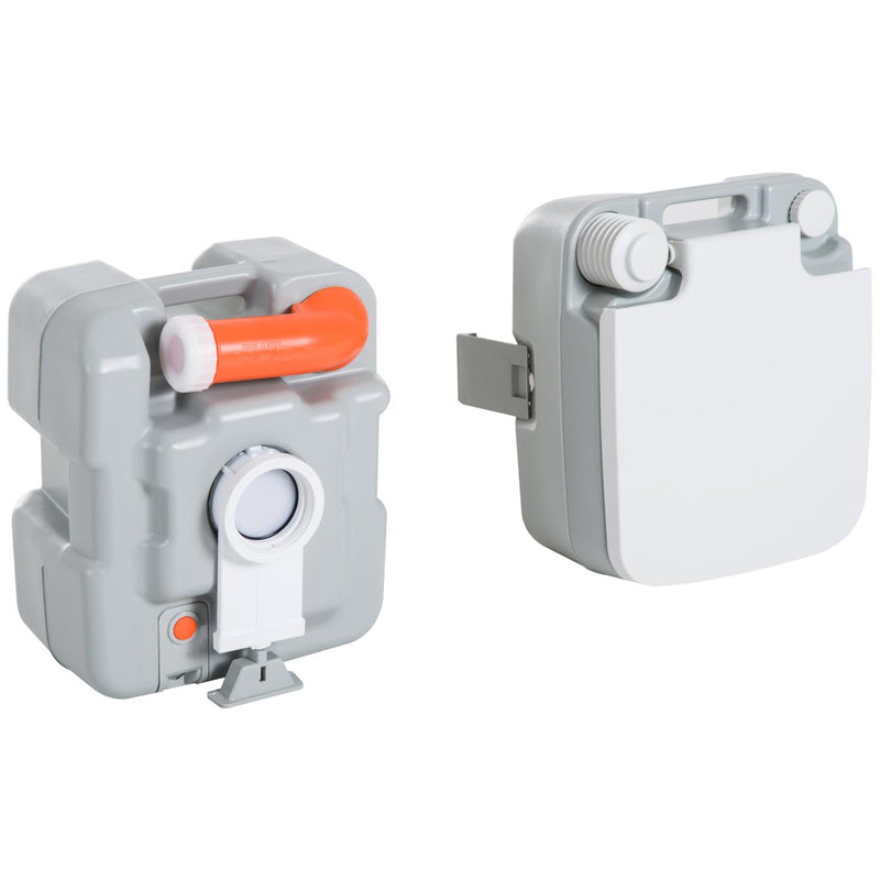 Toilette Wc Chimico Portatile 20L per Disabili e Anziani Camper Campeggio 41.5x36.5x42 cm 