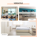 Tavolo Pieghevole Salvaspazio con 4 Scompartimenti Rovere e Bianco 169x62x75 cm 