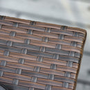 Tavolino da Giardino in Rattan Sintetico con Foro per Ombrellone Marrone 54x54x55 cm 